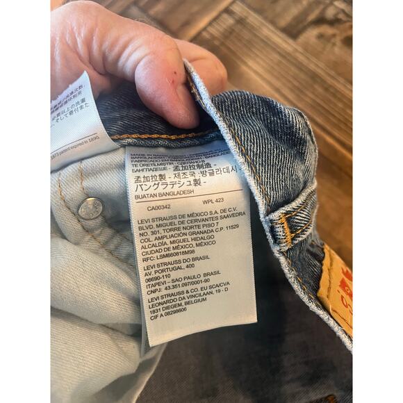 Levis 505 Jeans Men 32x30 Classic Western Academia Grandpa Twee Cowboy Aztec - Picture 10 of 11